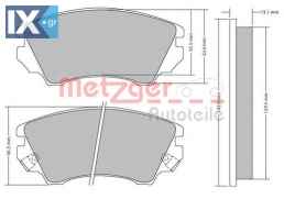 Σετ τακάκια, δισκόφρενα METZGER 1170221