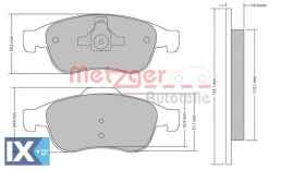 Σετ τακάκια, δισκόφρενα METZGER 1170265