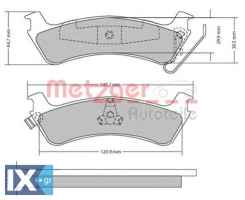 Σετ τακάκια, δισκόφρενα METZGER 1170306