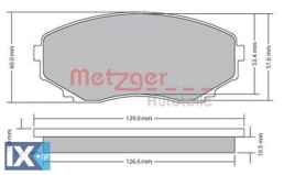 Σετ τακάκια, δισκόφρενα METZGER 1170375