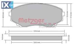 Σετ τακάκια, δισκόφρενα METZGER 1170375