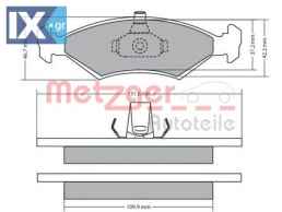 Σετ τακάκια, δισκόφρενα METZGER 1170568