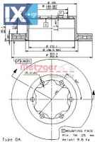 Δισκόπλακα METZGER 25054E