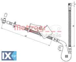 Ελαστικός σωλήνας φρένων METZGER 4110808