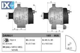 Γεννήτρια DENSO DAN631