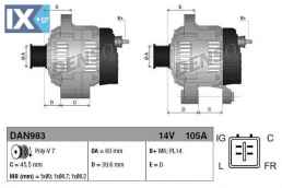 Γεννήτρια DENSO DAN983