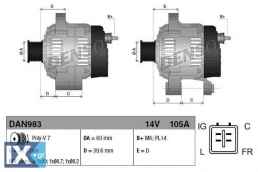 Γεννήτρια DENSO DAN983