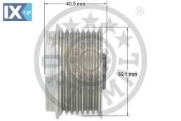 Ελεύθερη περιστροφή γεννήτριας OPTIMAL F51035