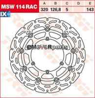 ΔΙΣΚΟΠΛΑΚΑ MSW114RAC ΜΑΡΓ KTM ΕΜΠ 320-126.8 6ΤΡ TRW LUCAS