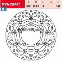 ΔΙΣΚΟΠΛΑΚΑ MSW259RAC 310-121.5 5ΤΡ TRW LUCAS