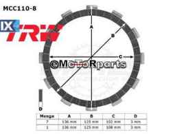 ΔΙΣΚΟΙ ΑΜΠΡΑΓ MCC110-8 CBR600RR ΣΕΤ TRW LUCAS