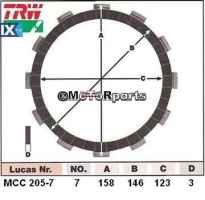 ΔΙΣΚΟΙ ΑΜΠΡΑΓ MCC205-7 KLE500 ΣΕΤ TRW LUCAS