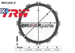 ΔΙΣΚΟΙ ΑΜΠΡΑΓ MCC103-5 CB125 XR125 XL185 ΣΕΤ TRW LUCAS