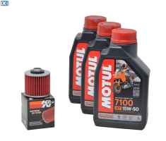 Πακέτο Service MOTUL 7100 15w-50 Με Φίλτρο Λαδιού ΚΝ145 3L Για Yamaha XT600 2015503L145