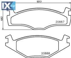 ΤΑΚΑΚΙΑ ΕΜΠΡΟΣ VW GROUP ΜΙNTEX 321698151E MDB1266 171698151G 191698151B 191698151G 191698151L 1HS698151 1HS698151A 321698151B 321698151D 321698151E 321698151H 171698151G 191698151B 1916981