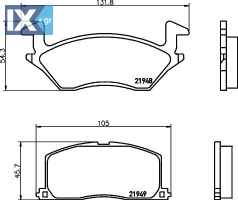 ΤΑΚΑΚΙΑ MINTEX TOYOTA X.ABS MDB1504 MDB1504 0446510020 0446510070 04465YZZAE 0449110111 0449110120 0449110131 0449110141 AY040TY018