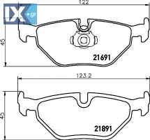 ΤΑΚΑΚΙΑ ΠΙΣΩ MINTEX BMW MDB1879 MDB1879 1163395 2157591 2157592 34211163395 34212157591 34212157592 34216761281 6761281