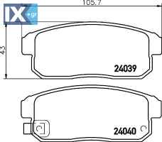 ΤΑΚΑΚΙΑ MINTEX MAZDA MDB2588 MDB2588 44060AU025 F1YA2643Z F1Y02648Z F1Y12634Z F1Y12643Z F1Y12648Z F1YA2648Z