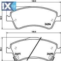 ΤΑΚΑΚΙΑ ΕΜΠΡΟΣ TOYOTA AURIS 2.0 D4D 07- MDB2933 MDB2933 0446502190 0446502280