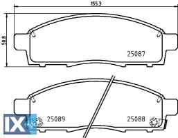 ΤΑΚΑΚΙΑ MINTEX NISSAN MDB3096 MDB3096 D1060JX00B D1060JX00C AY040NS141 AY040NS158 D10603LT0B D1060JX00C D1060JX50B MQ704260