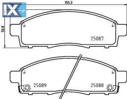 ΤΑΚΑΚΙΑ MINTEX NISSAN MDB3096 MDB3096 D1060JX00B D1060JX00C AY040NS141 AY040NS158 D10603LT0B D1060JX00C D1060JX50B MQ704260