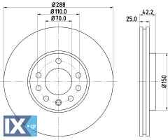 ΔΙΣΚΟΠΛΑΚA ΕΜΠΡΟΣ VECTRA B SAAB 9-3 90512029 MDC1009 4801584 90496327 90512029 93177674 B117J0028F 4801628 569056 569357 93179053 93182284 32025723 4837019 4839007 4839320 5390786