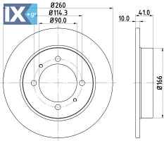 ΔΙΣΚΟΠΛΑΚA ΠΙΣΩ VOLVO MINTEX MDC1021 MB699288 MB699289 MR249356 MR913846 30872940 308729409