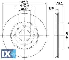 ΔΙΣΚΟΠΛΑΚA ΕΜΠΡΟΣ ΑΕΡΙΖΟΜ NISSAN ΜΙΝΤΕΧ MDC1041 MDC1041 402060M601 402060M602