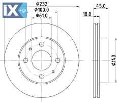 ΔΙΣΚΟΠΛΑΚA ΕΜΠΡΟΣ ΑΕΡΙΖΟΜ NISSAN ΜΙΝΤΕΧ MDC1041 MDC1041 402060M601 402060M602