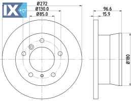 ΔΙΣΚΟΠΛΑΚΑ ΠΙΣΩ SPRINTER LT MDC1075 MDC1075 9024230112 9024230312 9024230412 902423041204 9024230512 9024230612 A9024230112 A9024230312 A9024230412 A902423041204 A9024230512 A90242306