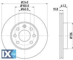 ΔΙΣΚΟΠΛΑΚΑ ΕΜΠΡΟΣ OPEL CORSA C +ABS MDC1454 MDC1454 569021 9195985