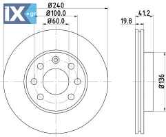 ΔΙΣΚΟΠΛΑΚΑ ΕΜΠΡΟΣ OPEL CORSA C +ABS MDC1454 MDC1454 569021 9195985