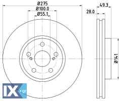 ΔΙΣΚΟΠΛΑΚΑ TOYOTA ΜΙΝΤΕΧ MDC1584 MDC1584 4351220590 4351220600 4351220601 4351220630 4351220640