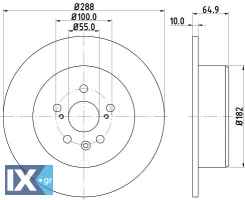 ΔΙΣΚΟΠΛΑΚΑ ΠΙΣΩ TOYOTA AVENSIS Τ22 97- 4243120430 MDC1585 4243120430