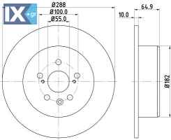 ΔΙΣΚΟΠΛΑΚΑ ΠΙΣΩ TOYOTA AVENSIS Τ22 97- 4243120430 MDC1585 4243120430