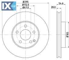 ΔΙΣΚΟΠΛΑΚΑ ΕΜΠΡΟΣ MERCEDES E W211 MDC1616 MDC1616 2114210712 A2114210712