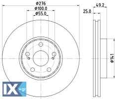 ΔΙΣΚΟΠΛΑΚΕΣ TOYOTA ΜΙΝΤΕΧ 43512-20730 MDC1684 4351205060 4351220730