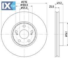 ΔΙΣΚΟΠΛΑΚΕΣ TOYOTA ΜΙΝΤΕΧ 43512-20730 MDC1684 4351205060 4351220730