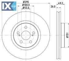 ΔΙΣΚΟΠΛΑΚΕΣ TOYOTA MINTEX MDC1695 MDC1695 4351205050 4351205070 4351205110 43512YZZAB