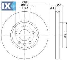 ΔΙΣΚΟΠΛΑΚΑ ΕΜΠ OPEL ASTRA J CHEVROLET MDC2133 MDC2133 13502051 13502052 13502057 1350252 13503988 13517846 13521004 23118060 569070 569082 13502051 13502052 1350252 13503988 13517846 1