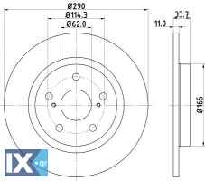 ΔΙΣΚΟΠΛΑΚΕΣ TOYOTA ΜΙΝΤΕΧ MDC2169 MDC2169 4243105070