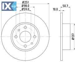 ΔΙΣΚΟΠΛΑΚΑ ΠΙΣΩ ALFA ROMEO FIAT LANCIA MDC389 MDC389 46831042 71738913 71770930 71770931 71772264 0060801755 164202610001 6001073195 60801390 60801755 82394418 82433859 82434070 008243