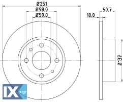 ΔΙΣΚΟΠΛΑΚΑ ΠΙΣΩ ALFA ROMEO FIAT LANCIA MDC389 MDC389 46831042 71738913 71770930 71770931 71772264 0060801755 164202610001 6001073195 60801390 60801755 82394418 82433859 82434070 008243