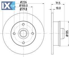 ΔΙΣΚΟΠΛΑΚΑ ΠΙΣΩ VW GROUP MINTEX 357615601 MDC502 191501639A 191615601 191615601A 191615601B 357615601 6N0615601 191501639A 191615601 191615601A 191615601B 357615601 6N0615601 191501639A