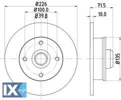 ΔΙΣΚΟΠΛΑΚΑ ΠΙΣΩ VW GROUP MINTEX 357615601 MDC502 191501639A 191615601 191615601A 191615601B 357615601 6N0615601 191501639A 191615601 191615601A 191615601B 357615601 6N0615601 191501639A