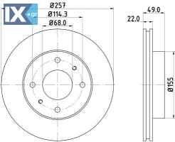 ΔΙΣΚΟΠΛΑΚΑ ΕΜΠΡΟΣ NISSAN ALMERA PRIMERA MDC584 0986478567 402067100000 4020671E04C021 40206019VA 402064M400 402064M401 402064M402 402064M404 402064M405 402064Z001 402064Z002 40206710 4