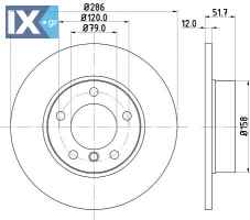 ΔΙΣΚΟΠΛΑΚΕΣ ΕΜΠΡΟΣ BMW Ε36 ΜΙΝΤΕΧ Φ286 MDC622 MDC622 1160673 1160979 34111160673 34111160979 34116757750 34116757751 6757750 6757751