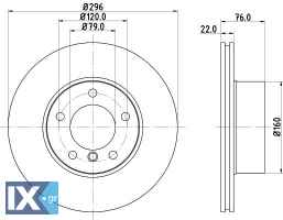 ΔΙΣΚΟΠΛΑΚΑ ΕΜΠΡΟΣ BMW E39 520 525 Φ296 34111163013 MDC989 1163013 1163081 1164839 34111163013 34111163081 34111164839 34116767061 6767061