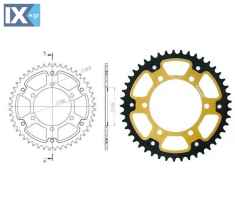 Πίσω Γρανάζι Supersprox Μαύρο-Χρυσό Για Yamaha Tracer 900 RST-480-45T