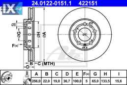 ΔΙΣΚΟΣ ΦΡΕΝΩΝ 422151 24012201511 1J0615301D 1J0615301L 6QD615301 6R0615301 6R0615301C 8Z0615301B 8Z0615301D 1J0615301D 1J0615301L 6QD615301 6R0615301 6R0615301C 1J0615301D 1J0615301L 6